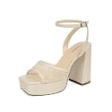 Modatope Platform Heels for Women Chunky Heel