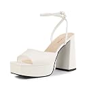 Modatope Platform Heels for Women Chunky Heel
