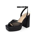 Modatope Platform Heels for Women Chunky Heel