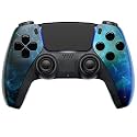 MODDEDZONE Original Custom UN-Modded Wireless Controller for Playstation 5 Controller/Compatible with PS5 Controller (Blue Nebula)