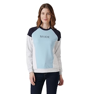 Mode By Red Tape Women Blue Sweatshirt