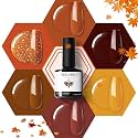 modelones Fall Gel Nail Polish Set, 6 Colors Brown Orange Gold Burgundy
