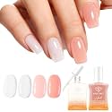 Modelones Nail Strengthener and Growth, Milky White Nude Pink Polish Kits