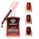 modelones Nail Strengthener Nail Hardener Amber Red Brown Nail Polish