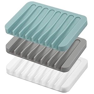 MODENGKONGJIAN Self Draining Soap Dishes 3 Pcs
