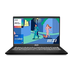 msi modern 15 intel 12th gen i7-1255u 40cm fhd thin amp light laptop 16gb512gb nvme ssdwindows 11 homeiris xe graphicsclassic black17kg b12mo-816in
