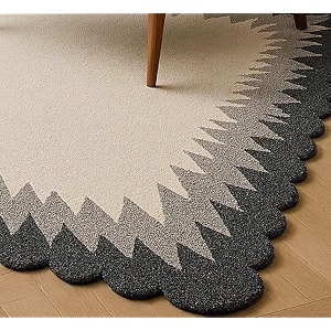 Modern Abstract Hand Tufted Wool Floor Carpet
