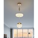 Modern Adjustable Crystal Pendant Light with Gold