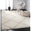 Modern Anti Skid Square Shag Plush Fur