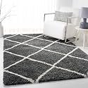 Modern Anti Slip Square Shaggy Fluffy Fur