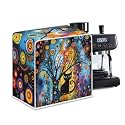 Modern Art Cat Coffee Maker Covers With Top Handle Folding Coffee Machine Dust Covers For Blender Mixer Juice Machine Keep Office Home Kitchen Clean