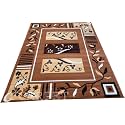 Modern Carpet Gold Acrylic 6 X 8