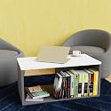 Modern Coffee Table Grey amp White 90x50x45cm