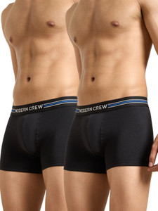 modern crew pack of 2 coolsense flexi stretch combed cotton solid men trunk