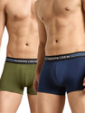 Modern Crew Pack of 2 CoolSense Flexi Stretch Combed Cotton Solid Men Trunk