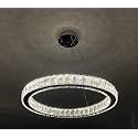 Modern Crystal 8.5 inch Circular Ring Pendant