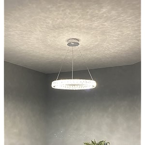 Modern Crystal Chandelier 10.5 inch Ring Hotel