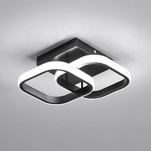 modern dimmable led ceiling light modern flush mount fixture with adjustable light three color dimming for bedroom living room and dining room black ceiling light - 803
