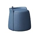 Modern Dresser Makeup Ottoman Stool, Leather Dresser Chair, Round Footstool, Extra Seating for Living Room/Bedroom/Entryway