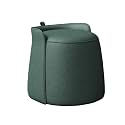 Modern Dresser Makeup Ottoman Stool, Leather Dresser Chair, Round Footstool, Extra Seating for Living Room/Bedroom/Entryway