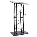 Modern Durable Wrought Iron Paint Podium Metal Wood Curved Podium (Wrought Iron Paint)