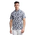 MODERN ELEGANCE Men Slim Fit Navy Small