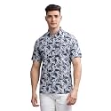 MODERN ELEGANCE Men Slim Fit Navy Small