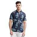 MODERN ELEGANCE Men Slim Fit Navy Small