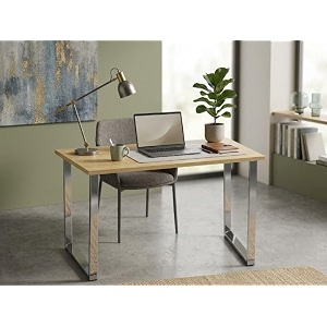 Modern Engineered Wood Study Table with Metal