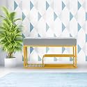 Luxury Velvet Storage Bench with Shoe Rack | Upholstered Entryway Ottoman Seat | Soft Cushioned Sitting | Gold Metal Frame Furniture | End of Bed Seating for Bedroom, Living Room &amp; Hallway | Snow