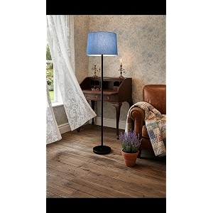 Modern Floor Lamp with Fabric Shade Metal
