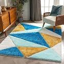 Modern Geometric 3D Textured Thick And Soft
