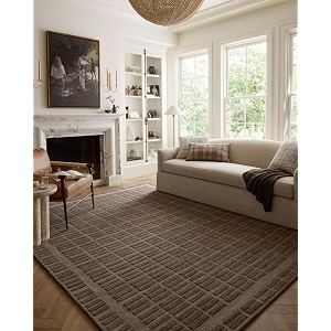 Modern High Low Pile Pattern Wool Carpet