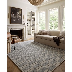 Modern High Low Pile Pattern Wool Carpet