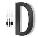 Modern House Letters for Outside - DEWEL Floating Large 8 Inch Black Address Letters for House, Door, Farmhouse, Street - Both Floating & Flush Styles - Outdoor Letter D
