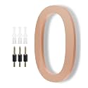 Modern House Numbers for Outside - DEWEL Floating Large 8 Inch Brass Address Numbers for House, Door, Farmhouse, Street - Both Floating &amp; Flush Styles - House Number 0
