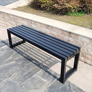 Modern Iron Metal Outdoor Bench Perfect for