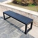 Modern Iron Metal Outdoor Bench Perfect for