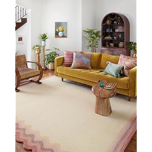 Modern Irregular Shape Pattern Wool Carpet with