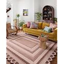 Modern Irregular Shape Pattern Wool Carpet with