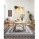 Modern Irregular Shape Pattern Wool Carpet with