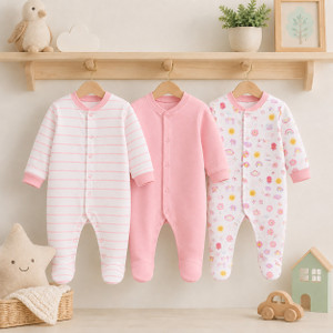 modern mama romper for baby boys  baby girls casual printed striped cotton blend