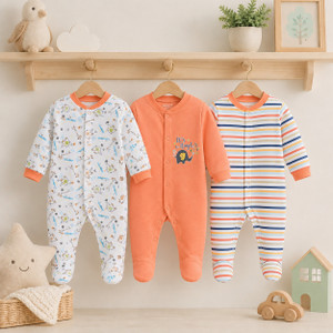 modern mama romper for baby boys  baby girls casual printed striped cotton blend