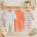 Modern Mama Romper For Baby Boys & Baby Girls Casual Printed, Striped Cotton Blend