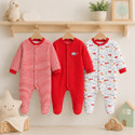 Modern Mama Romper For Baby Boys & Baby Girls Casual Printed, Striped Cotton Blend