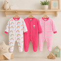 Modern Mama Romper For Baby Boys & Baby Girls Casual Printed, Striped Cotton Blend