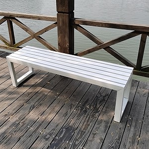 Modern Metal Outdoor Bench Perfect for Garden