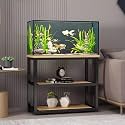 Modern Minimalist Fish Tank Stand, Metal Aquarium Stand, Sleek Design with Dual-tier Storage, Easy to Install, Perfect for Home and Office Use(Style G,19.7x13.8x27.6in)