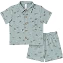 Modern Moments by Gerber Baby Boys' 2-piece Resort Shirt &amp; Short Set