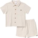 Modern Moments by Gerber Baby Boys' 2-piece Resort Shirt &amp; Short Set